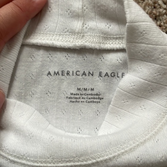 AE  cropped white long sleeve shirt - Picture 4 of 4